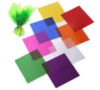 160Pcs Coloured Cellophane Sheets, Durable Red Cellophane, Wrapping Paper Sheet, Coloured Cellophanes Sheet for Crafts for DIY Arts and Decoration, Versatile and Easy to Use 8 Colours