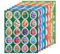 160pcs Easter Stickers, Shiny Holographic Easter Eggs Rabbit Bunny Sticker Vinyl Self-Adhesive Crafts Decal Happy Easter Party Favor Decorations for Kids Cards Water Bottles Scrapbook Envelope