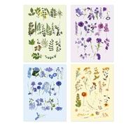 160Pcs Flower Stickers for Scrapbooking, Aesthetic Floral Stickers, Waterproof Transparent PET Sticker, Botanical Sticker for Journaling, Crafts, and DIY Projects