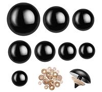 160pcs Large Safety Eyes for Amigurumi Eye for Stuffed Animals Craft Crochet Dolls Eyes for DIY Puppets Bear Crafts Animals Amigurumi Making Supplies(Black)