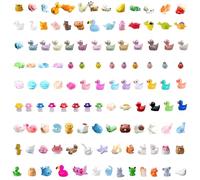 160PCS Mini Resin Animals, Cute Tiny Resin Animals Mixed, Mini Plastic Animals Mini Figures Bulk for Micro Fairy Garden Landscap Aquarium Crafts & DIY Projects