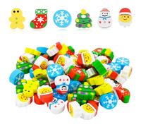 160pcs Mini Rubbers, 0.4-0.6inch Kids Rubbers, Easy to Remove Stains, Vibrant Colors and Vivid Designs, for Students Homework Classroom Rewards Prizes Party
