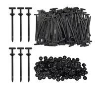 160Pcs Nylon Universal Cable Tie Buckle for Car, Zipper Clips for Cars, Heavy Duty Zip Tie Clips, Black Cable Tie Buckle, Auto Zip Tie Rivets, Zippered Trim Fastener