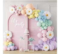 160Pcs Pastel Balloon Arch Kit Garland Macaron Daisy Balloon Garland Kit Easter Balloon Arch Different Sizes DIY Latex Balloon Garland for Birthday Wedding Baby Shower Christmas Party Decoration
