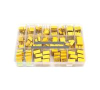160pcs Polypropylene Film X2 Capacitor Assorted Kit 275VAC 18Values 102K-225K 1NF-2.2UF Sample Set