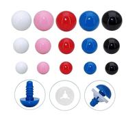 160Pcs Safety Eyes and Washers for Crafting Crochet - Thalinfayi 10-24mm Solid Color Plastic Safety Eyes Crochet Eyes for Handmaking of Amigurumi, Crafts, Crochet Toy and Stuffed Animals