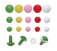 160Pcs Safety Eyes and Washers for Crafting Crochet - Thalinfayi 10-24mm Solid Color Plastic Safety Eyes Crochet Eyes for Handmaking of Amigurumi, Crafts, Crochet Toy and Stuffed Animals
