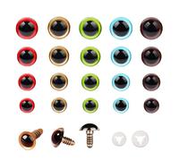 160PCS Safety Eyes for Crochet Toy, 10MM 12MM 16MM 18MM Plastic Safety Eye with Washer Amigurumi Crochet Stuffed Animal Eye Teddy Bear Eye for DIY Toy Doll Teddy Bear Making Supplies Craft Eye (SetB)
