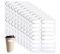 160pcs Water Bottle Labels, Self-Adhesive Bottle Strickers Waterproof Bottle Labels Write-On Kids Name Labels Removable Write-On Stickers for Baby Daycare and Business Office