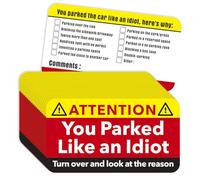 160psc You Parked Like an Idiot Business Cards Bad Parking Cards 3.5"x2" Multi Reasons Violation Stocking Stuffers for Adults