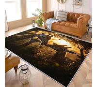 160x230 cm Soft Short Pile decorate Area Rugs Animal giraffe Machine Washable Anti Slip Bedside indoor Carpet Brown Luxury Fluffy Easy Care Rugs Bedroom Living Room Lounge