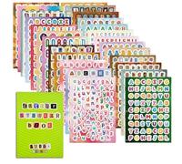1610 Pcs Letter Stickers, Waterproof Vinyl Alphabet Stickers Self Adhesive | Retro & Cartoon Styles for Scrapbooking, Journaling, Water Bottles and DIY Crafts (25 Sheets)