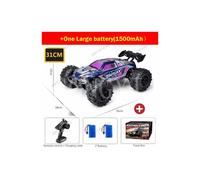 (16101 Purple 2B) 50 or 80KM/H Rc Cars 1/16 Off Drift Road 4WD with LED 2.4G Waterproof Remote Control Monster Truck for
