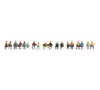 16131 Noch HO Sitting Figures Without Benches 18 Pieces XL Size Scale 1:87