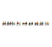 16131 Noch HO Sitting Figures Without Benches 18 Pieces XL Size Scale 1:87