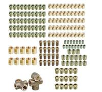 162 Pcs Brake Hose Line Pipe Connectors Nuts Fittings Screw Male Female Kits 3 Way 10mmx1mm 3/8" 7/16" 24 TPI UNF Car Pressure Lines & Hoses Turbo Hose Pipe