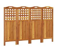 Vidaxl 4-Panel Room Divider 162X2X115 Cm Solid Wood Acacia