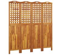 vidaXL 4-Panel Room Divider 162x2x180 cm Solid Wood Acacia