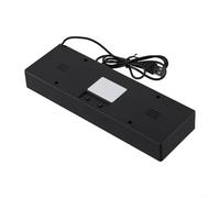 1624 RGB Color LED Music Spectrum Clock with 384 Lamp Beads and Dual Control Modes for Audio Line Input and Voice Activation(Black Shell)