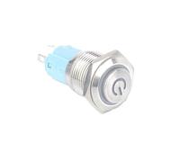 16316Z 250V 3A 16mm high head metal button switch with illuminated ring and power IP67 IDGTTLDF(12V Blue LED)