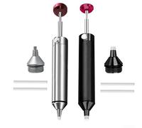 163mm Hand Operated Desoldering Pump 2PC Kit Black Silver | Robust aluminum alloy body, manual vacuum system, strong suction power, for ideal for frequent repairs, for durable design