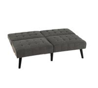 164 CM Convertible Futon Sofa Bed Couch Loveseat With Tufted Backrests Gymax Grey One Size