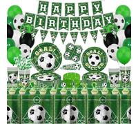 164 PCS Soccer Birthday Party Decorations Soccer Theme Birthday Party Supply Soccer Tableware Set Sports Theme Birthday Party Decor Serves 20