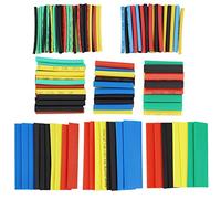 164 Pieces Heat Shrink Tubing - Electrical Cable Shrink Cable Kit 2:1 Electric Insulation Heat Shrink Wrap Cable Sleeve 5 Colors in 8 Sizes