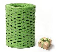 164 Yards Raffia Ribbon for Gift Wrapping Raffia Yarn Craft Ribbon for Lei Making Flower Bouquet Packing Paper Twine Basket Weaving Supplies Florist Supplies Christmas Easter Home Decor Green