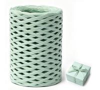 164 Yards Raffia Ribbon for Gift Wrapping Raffia Yarn Craft Ribbons for Lei Making Curling Ribbon for Flower Bouquet Packing Paper Twine Basket Weaving Supplies Florist Supplies Light Green