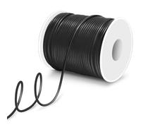 164ft 2mm Barber Cords for Knitting, Hollow Pipe Rubber String Stitch Holder for Knitting Cords, Pony Bead Lacing Silicone String Bracelet Necklace Jewelry Making 1mm Hole Rubber Tube, 1 Roll