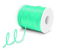 164ft 2mm Barber Cords for Knitting, Hollow Pipe Rubber String Stitch Holder for Knitting Cords, Pony Bead Lacing Silicone String Bracelet Necklace Jewelry Making 1mm Hole Rubber Tube, 1 Roll