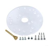 164mm Router Base Plate with Centering Pin, Acrylic Sub Base Predrilled Holes Fits Power Router