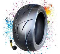 165/55-12 Tubeless Motorcycle Tire, 165/55/12 Front Rear Wheel, High Grip Puncture Resistant for Scooter Moped Commuting, All Season Durable Ride