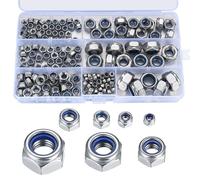 165 Pcs Locknut Assortment, Stainless Steel Lock N