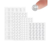165 Pieces Adhesive Bumper Pad Clear Rubber Feet, Rubber Feet for Chopping Board, Furniture Pads, RubberFeet Pad, Clear Furniture Buffer Pads for Cabinet Doors, Drawers, Glass Tops, Cupboard