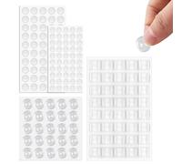 165 Pieces Silicone Bumpers Adhesive Buffer Pads Clear Cupboard Door Stops Pads,4 Sizes Rubber Stoppers rubber feet Clear Furniture BufferPads for Furniture Glass Tables Door Protect