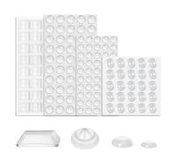 165 Pieces Silicone Bumpers Adhesive Buffer Pads Clear Cupboard Door Stops Pads,Clear Furniture Buffer Pads,Adhesive Bumper PadsClear Rubber Feet,for Furniture Glass Tables Door Protect(4 Sizes)