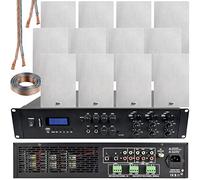 1650W Multi Zone Bluetooth Sound System & 12x 140W Ultra Slim In Wall Speakers | 6 Zone Multi Channel Matrix Amplifier Kit | Powerful Loud Amp Wireless Music Streaming | Bar Restaurant Home Audio