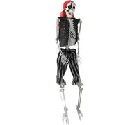 165cm/5.4Ft Life Size Skeleton, Halloween Skeleton, Halloween Skull Decorations, Full Body Human Bones, Helloween Decorations for Party Prop Scary Graveyard Haunted House Lawn Yard (1Pc, Pirate)