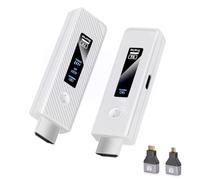 165ft/50m Wireless HDMI Transmitter and Receiver, 5.8G+2.4G Wireless HDMI Extender Kit for 4K Decoding Input 1080P Output, LED Display, Portable Plug & Play for Video