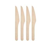 165mm Wooden Knives - 2,000 Pack | Eco-Friendly, Compostable Birchwood Cutlery | Durable Disposable Knives for Events, Takeout, Cafés & Catering