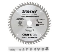 165mm x 20mm bore 48 tooth fine finish cut saw blade for plunge saws CSB/16548B
