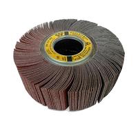 165x50x12.7mm 60/80 Grit Burnishing Wheel Abrasive Cloth Nylon Wire Drawing Flap Wheel for Stainless Steel Metal,1pcs(60grit)