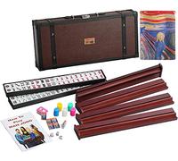 166 American Western Mahjong Set Suitcase Limited Edition Embedded Masterpiece Background in Leather Suitcase The Scream