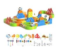 166Pcs Electric Train Set, Track Toy, Rail Train Set, 3D Embedded Layouts Race Flexible Defying Cu