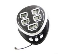 166x112mm Exercise Bike Speedometer Display Unit | Tracks time, speed, calories, mileage, total distance, heart rate, auto scan mode, black plastic design