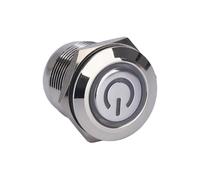 1671 16mm ON-OFF led illuminated button 3v white ring power symbol led switch shortest latching push button switch IDGTTLDF(220V)