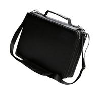 168/224 Slots Leather Marker Case with Shoulder Strap Large Multi-Layer Markers Holder Carrying Bag for Paint Brush Student Drawing Pen Bag