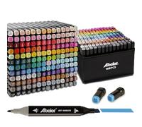 168 Colors Markers Set,Permanent Art Markers Set,Colouring Pens Felt Tip Pens for Adults & Kids Painting, Coloring, Sketching, Highlighting,Underlining and Drawing